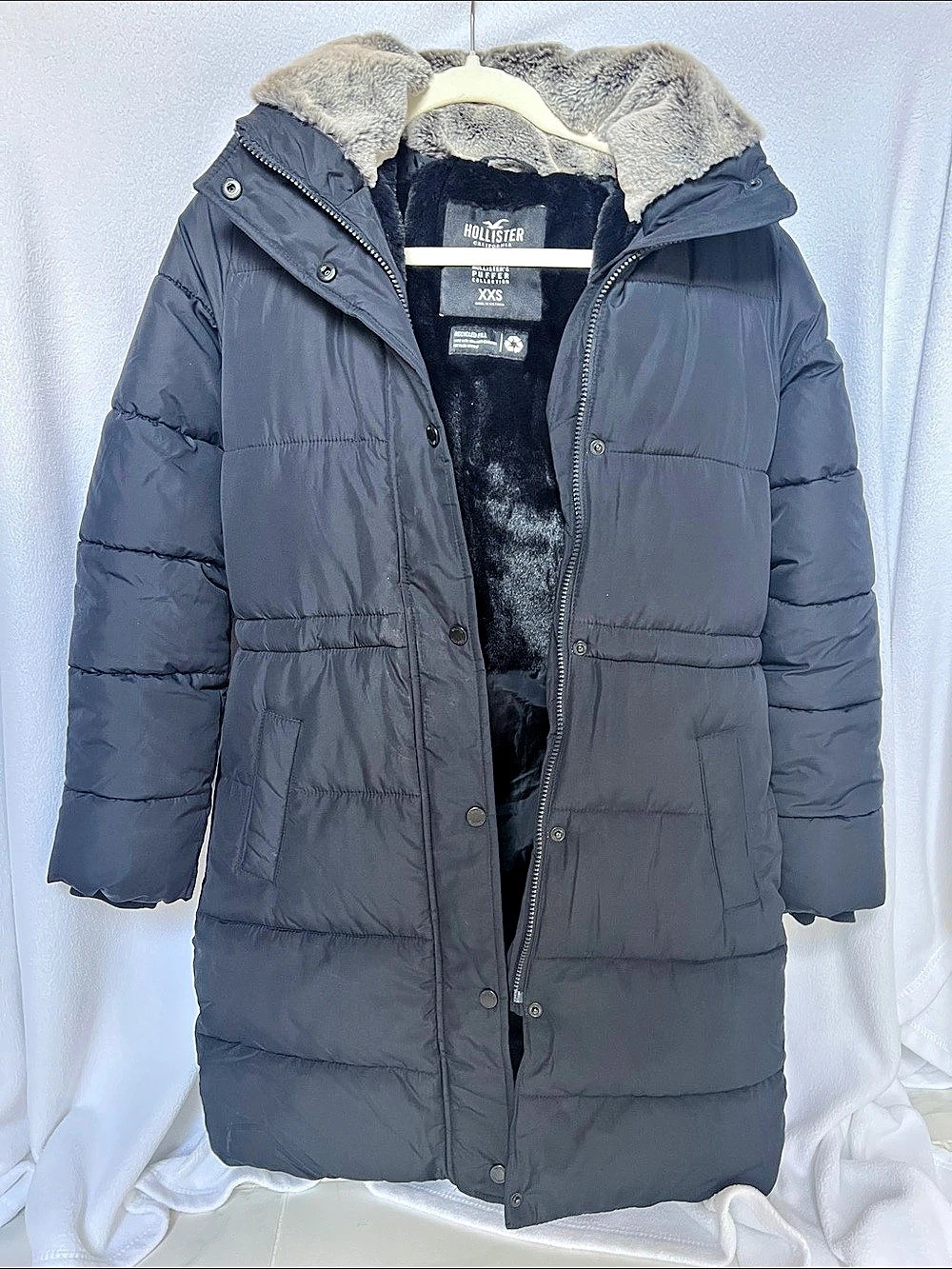 Hollister Hollister's Puffer Collection Puffer Coat Black